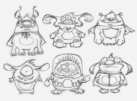 Как нарисовать монстра поэтапно