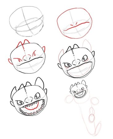 Схема рисования Совы