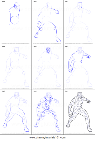 Пантера рисунок по этапно для детей легко