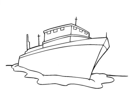 Корабль контур сбоку