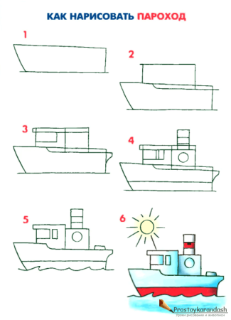 Нарисовать крейсер Аврора
