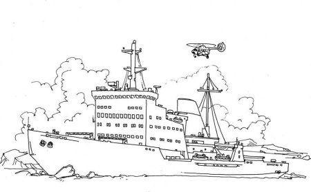 Рисование военный корабль