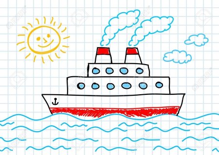 Этапы рисования зимнего пейзажа