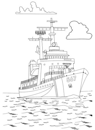 Трафарет ледокола