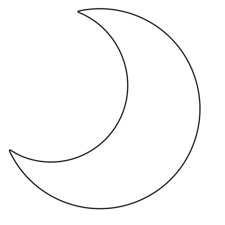 Трафарет месяца для вырезания