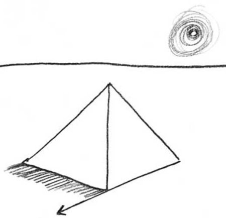 Пирамида рисунок поэтапно