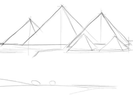 Пирамида в линейной перспективе