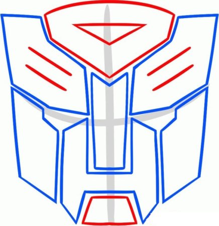 Знак автоботов карандашом