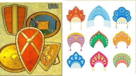 Кокошник поэтапное рисование