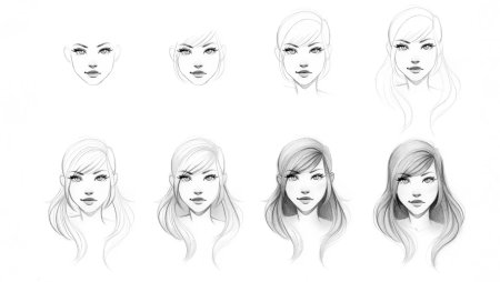 Рисунок прически для разных лиц