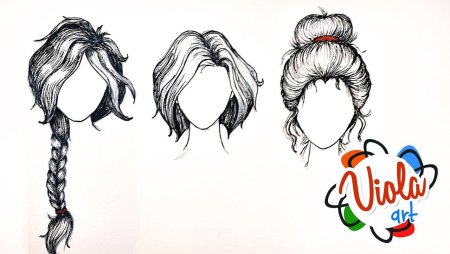 Рисунки для срисовки карандашом прически