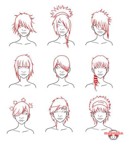 Прически рисунок