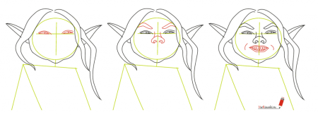 Поэтапное рисование Кикиморы