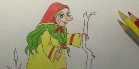 Нарисовать простую кикимору