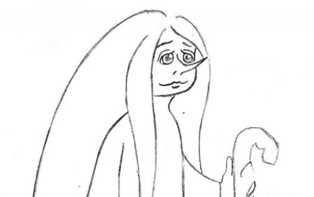 Кикимора рисунок легкий