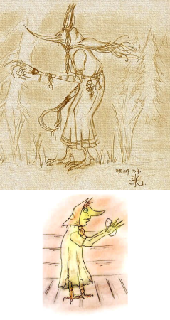 Кикимора рисунок для начинающих