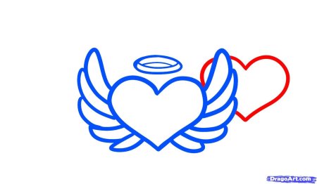 Сердце ангела рисовать