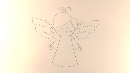 Лёгкие рисунки ангела
