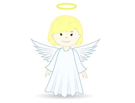 Поэтапное рисование ангелочка