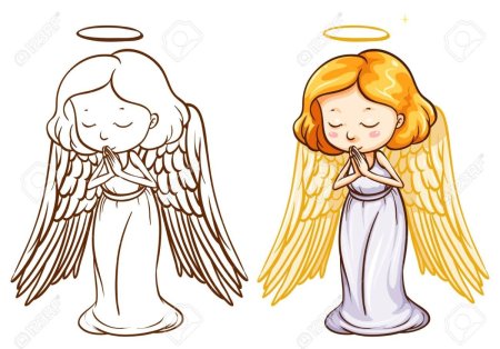 Ангелочек рисунок