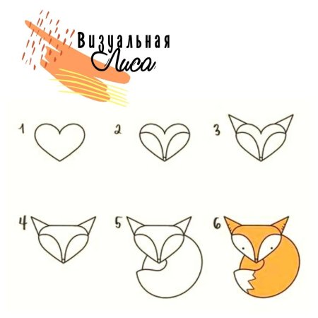 Как нарисовать морду лисы
