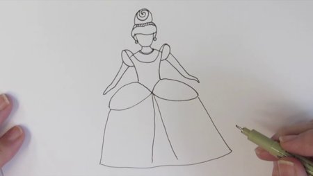 Рисование принцессы поэтапно для детей