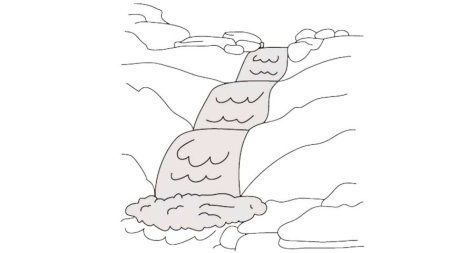 Водопад рисунок для детей