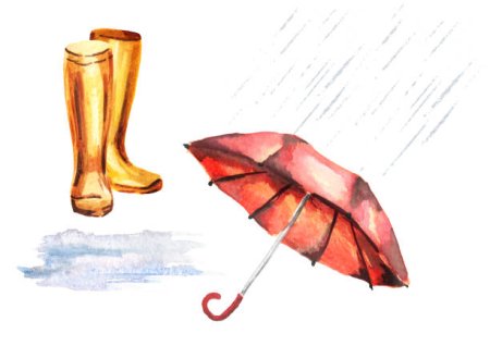 Сапоги и зонтик