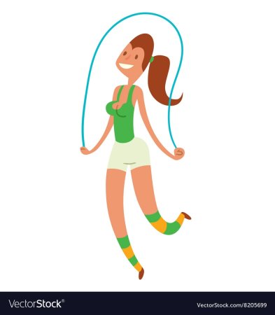 Девушка со скакалкой арт