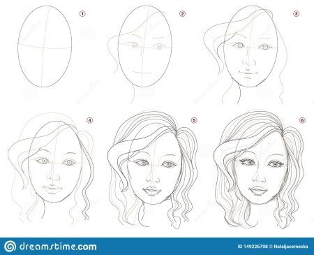 Нарисовать портрет в цвете по шагам