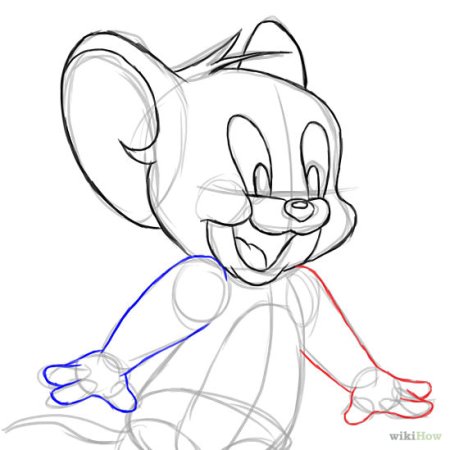 Поэтапное рисование Тома и Джерри