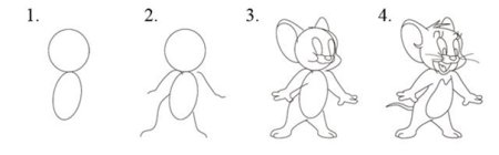 Том и Джерри рисунок поэтапно
