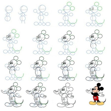 Схемы рисования Диснеевских персонажей