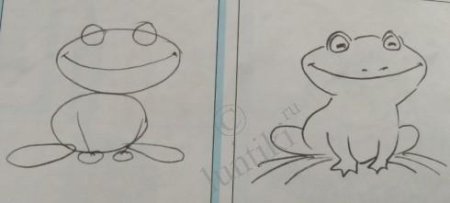 Рисование лягушка старшая группа