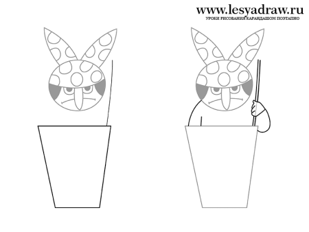 Нарисовать бабу Ягу поэтапно