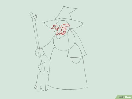 Баба Яга рисунок легкий