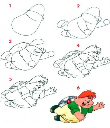 Как нарисовать Карлсона