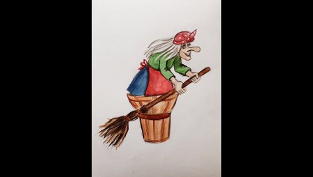 Баба Яга красками легко