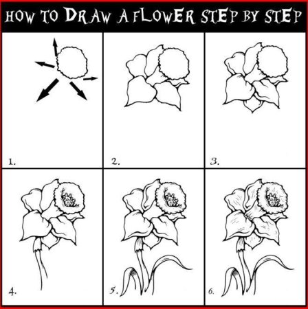 Схемы рисования цветов