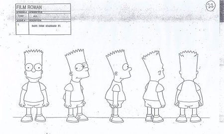 Барт симпсон model Sheet