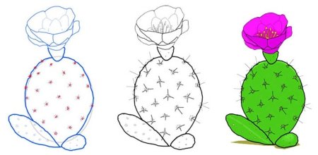 Поэтапное рисование комнатных цветов