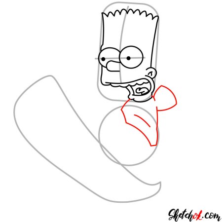 Барт симпсон рисунок карандашом поэтапно