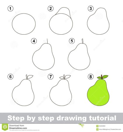 Груша рисование для дошкольников