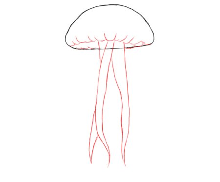 Медуза карандашом легко