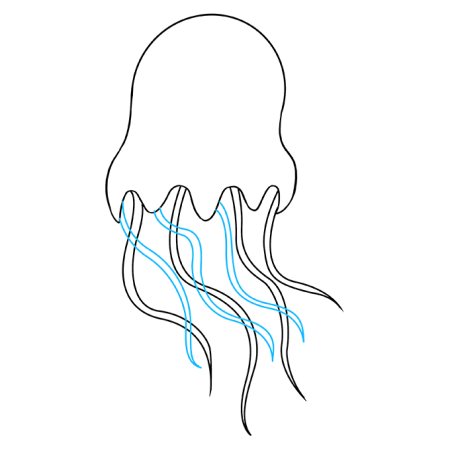 Медуза поэтапное рисование