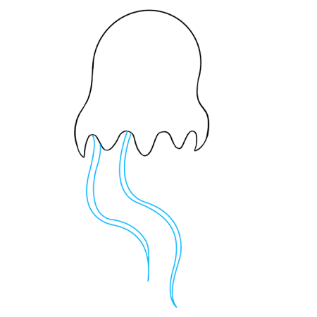 Медуза поэтапное рисование