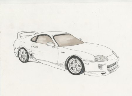 Toyota Supra a80 карандашом