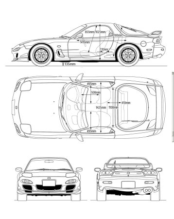 Mazda rx7 Blueprint