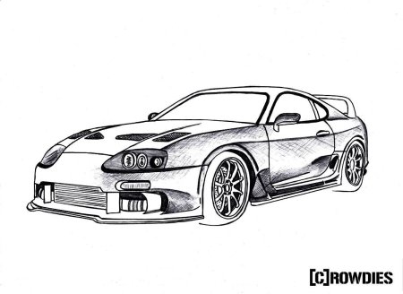 Раскраска Toyota Supra a80