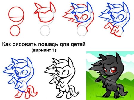 Как рисовать лошадку